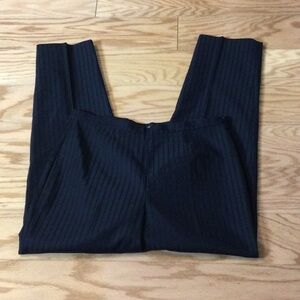 12 Josephine Chaus Black Pinstripe Ankle Dress Pants